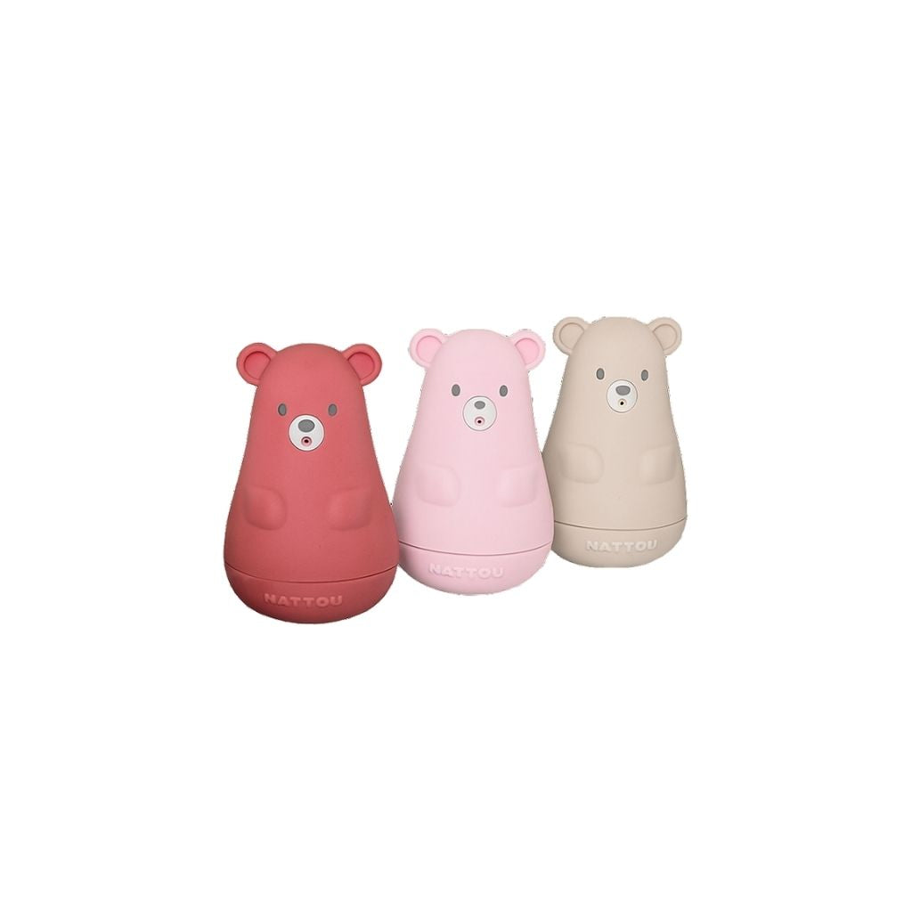Nattou Brinquedos De Banho Em Borracha Natural Conjunto Rosa