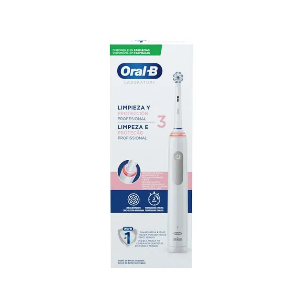 Oral-B Pro 3 Escova Elétrica Limpeza Profunda E Cuidado Gengivas