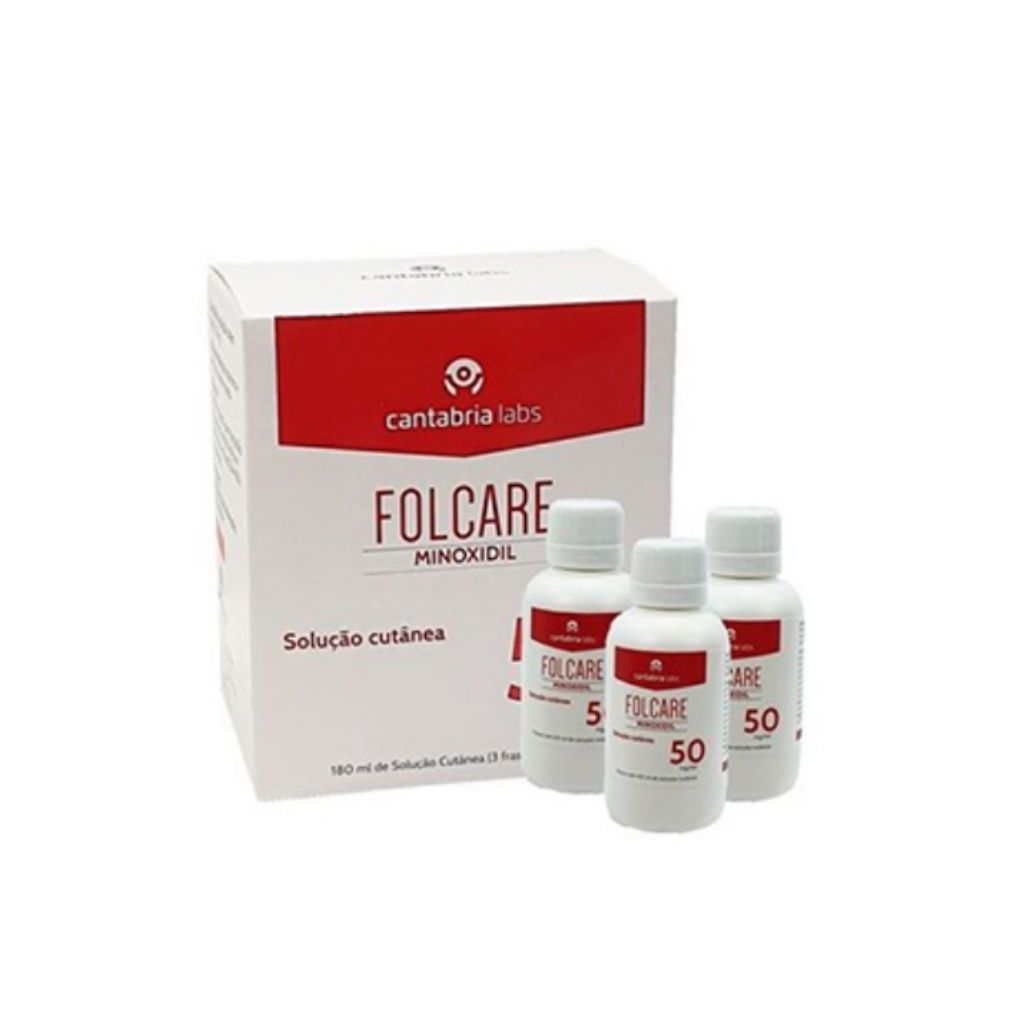 Folcare 50mg/ml Solução Cutânea Queda de Cabelo 3x60ml