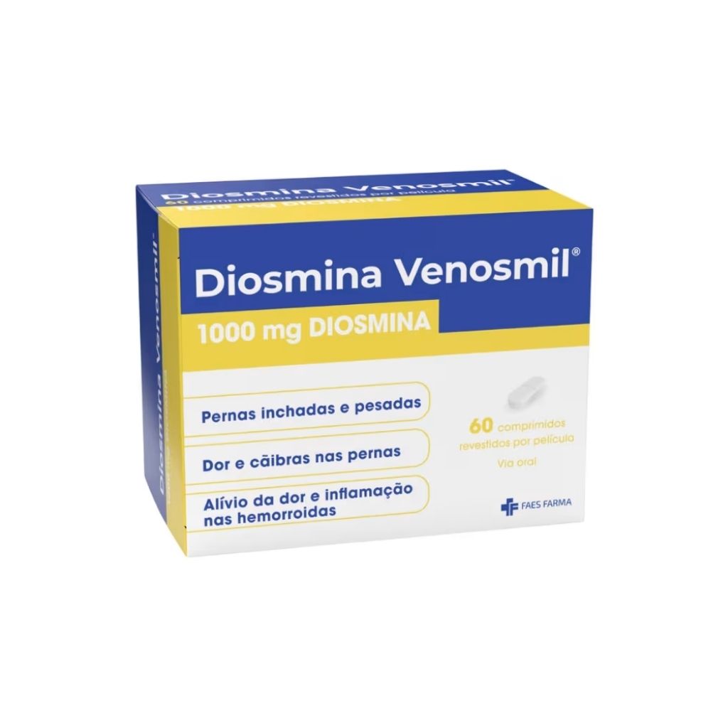 Diosmina Venosmil 1000mg 60 Comprimidos Revestidos