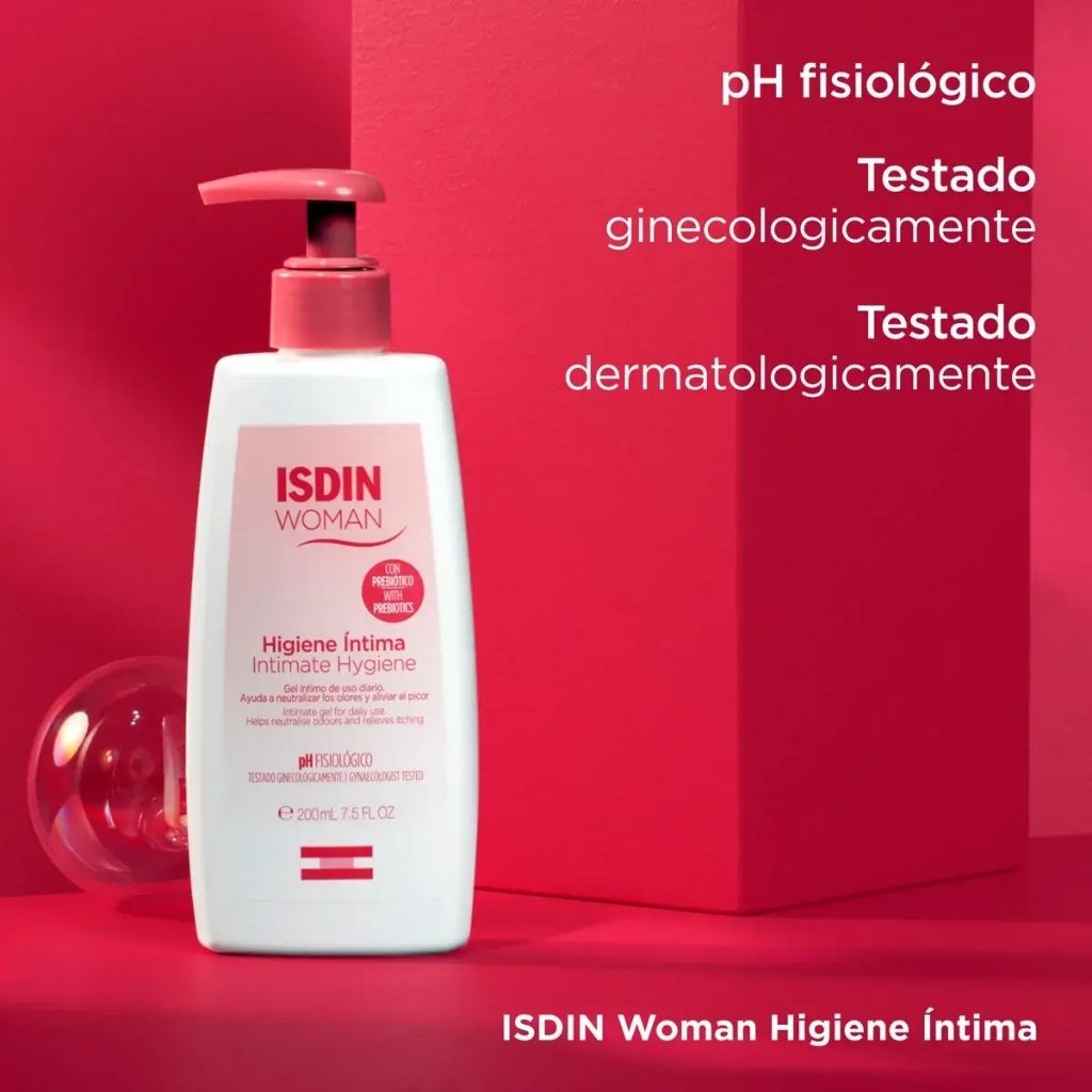 Isdin Woman Gel Higiene Íntima Neutraliza Odores E Alivia Comichão 200ml