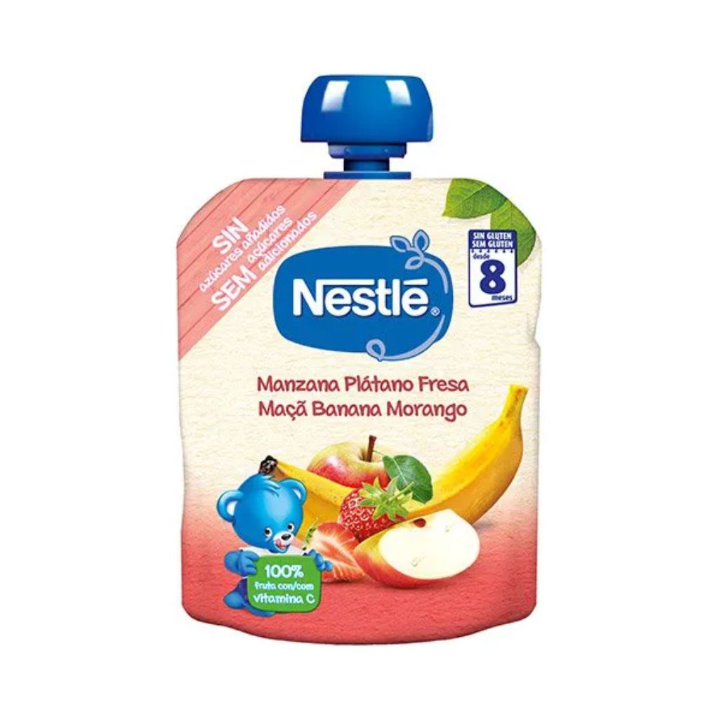 Nestlé Saqueta de Fruta Maçã, Banana e Morango 90g