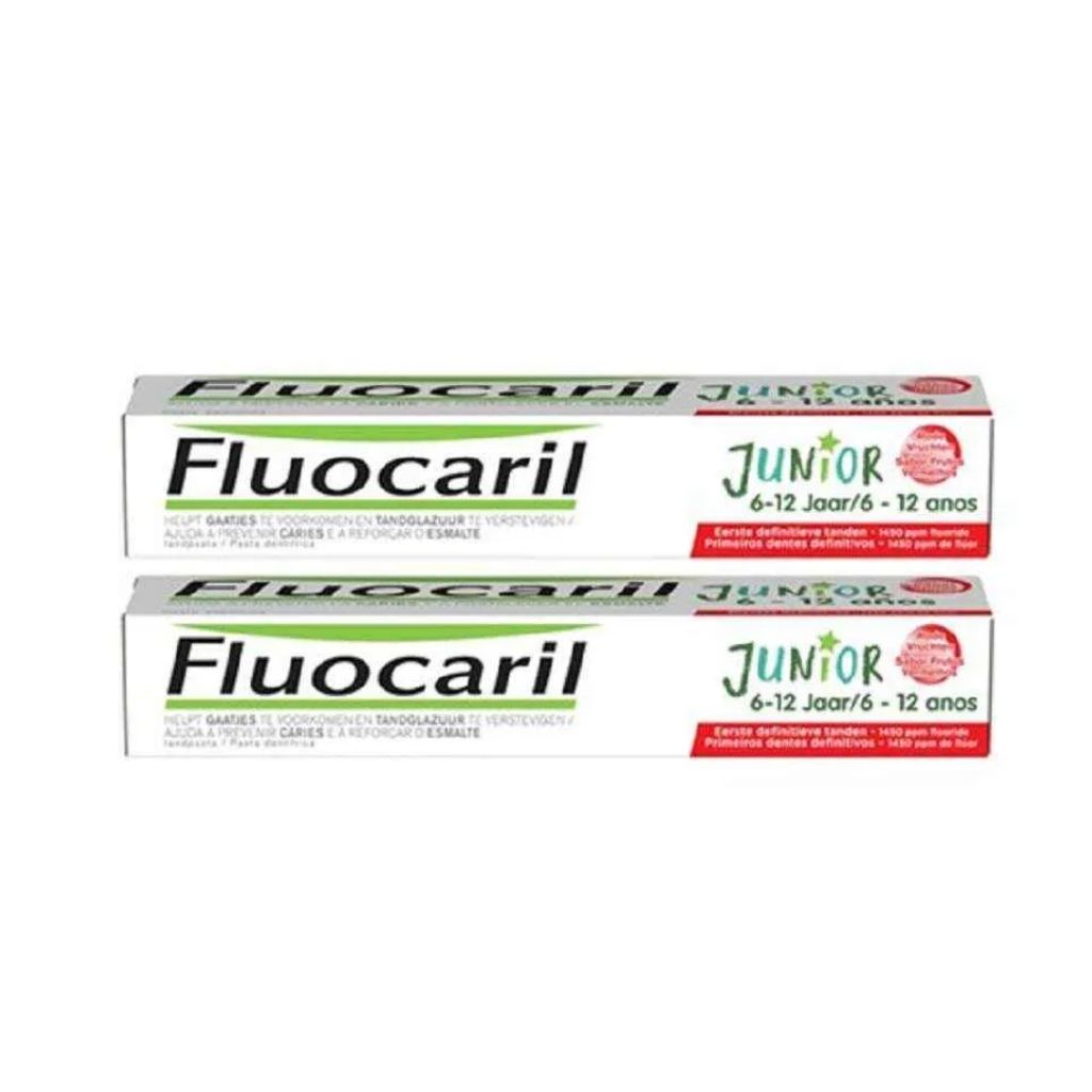 Fluocaril Junior Gel Dentífrico Frutos Vermelhos 6-12 Anos 2x75ml