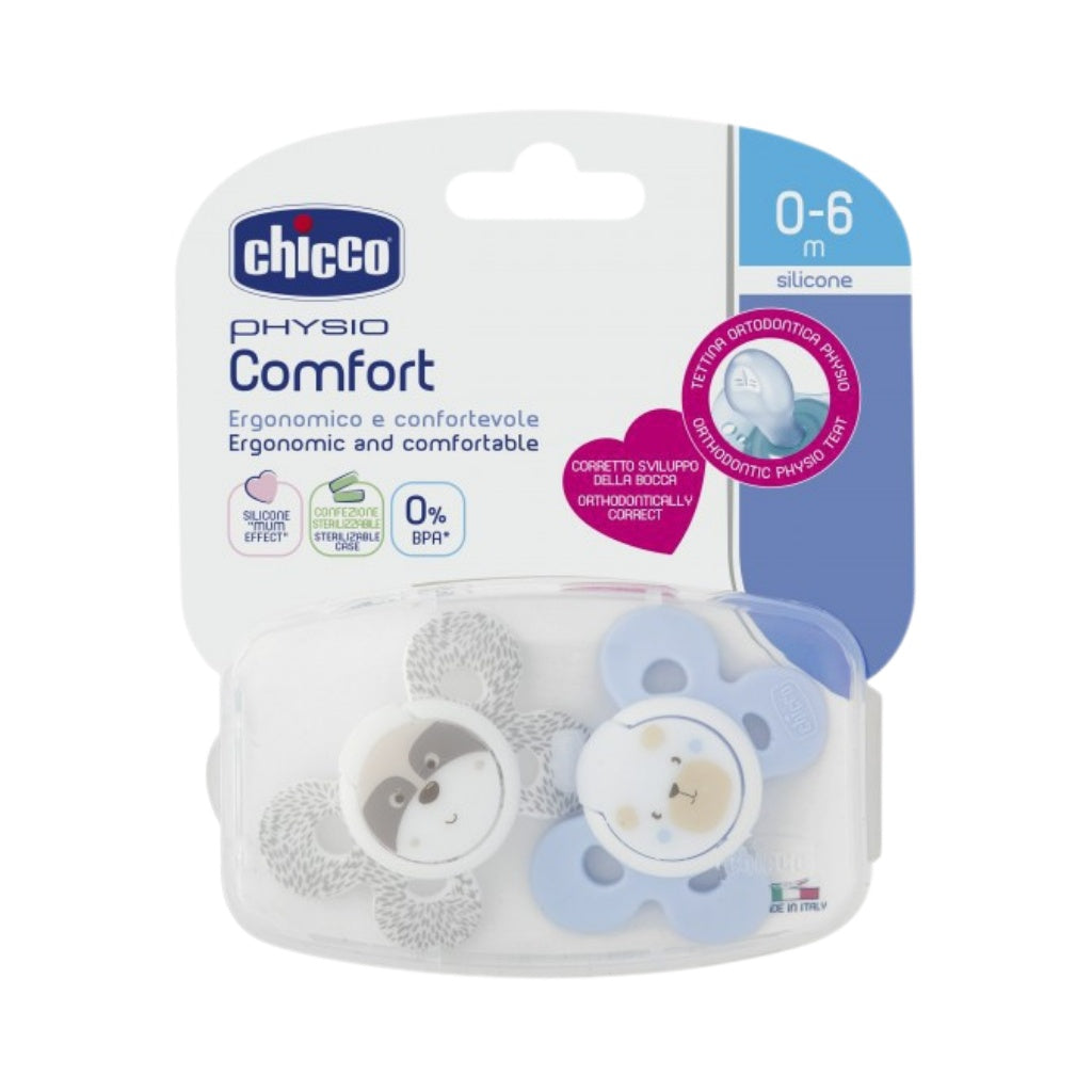 Chicco Physio Comfort Chupeta Conforto Menino 0-6M 2 Unidades
