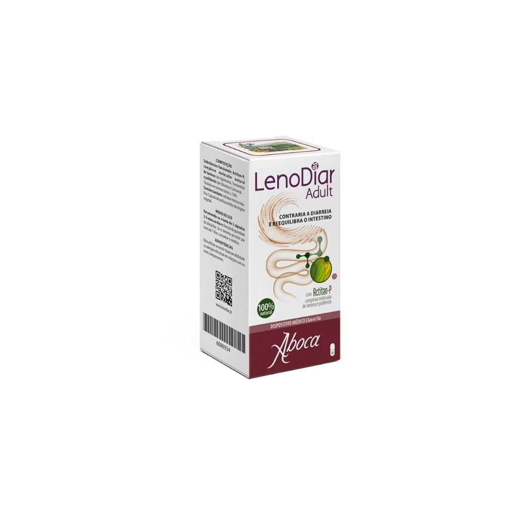 Lenodiar Adulto Cápsulas Contra Diarreia 20 Cápsulas De 500 Mg