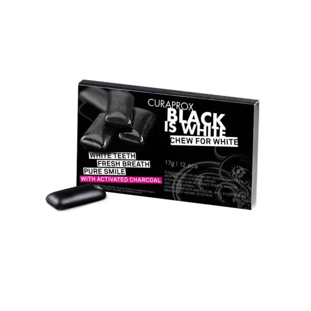 Curaprox Black is White Pastilhas Elásticas 12 unidades