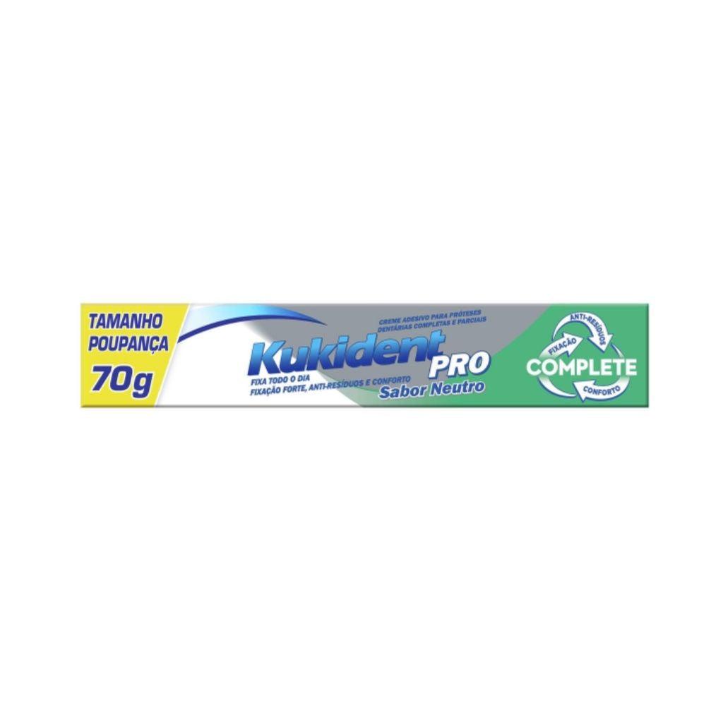 Kukident Pro Creme Fixação Todo O Dia Sem Sabor 70G