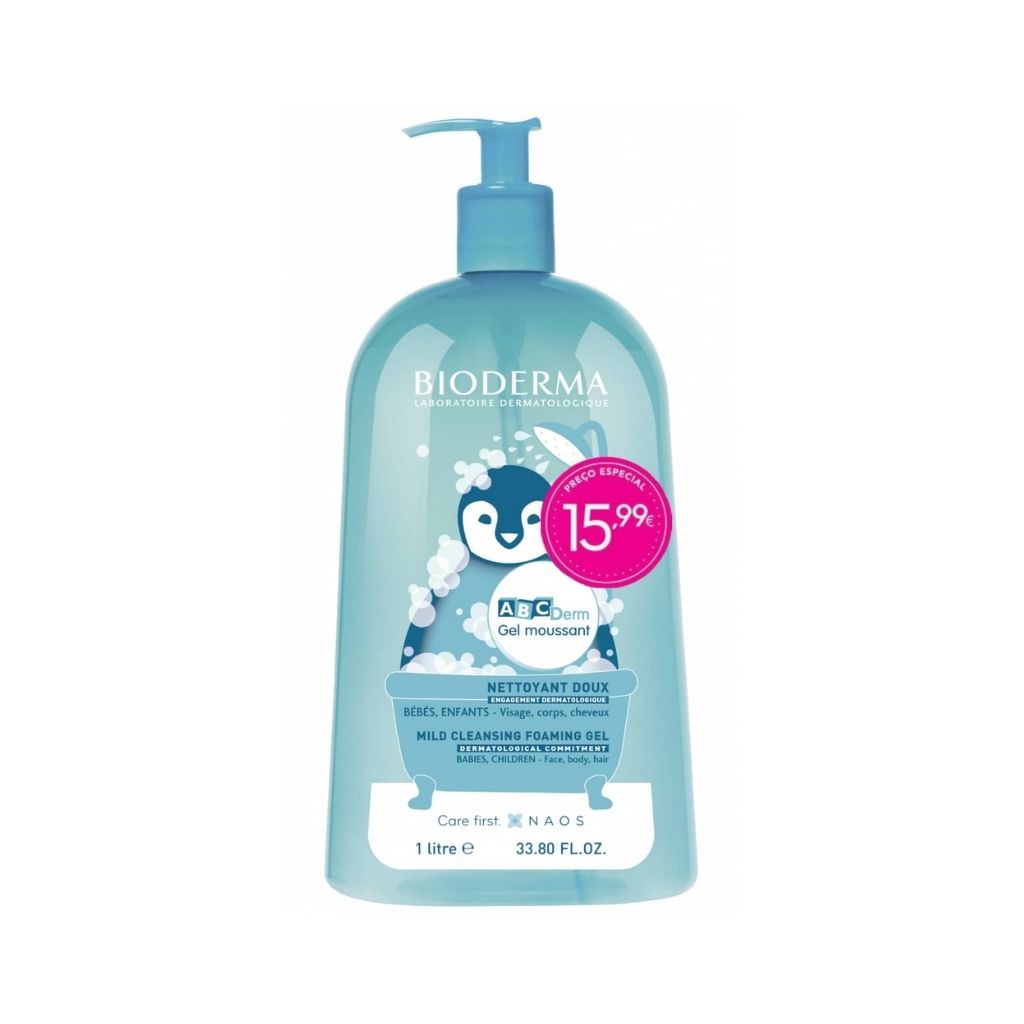 Bioderma Abcderm Gel Moussant Limpeza Suave 1L