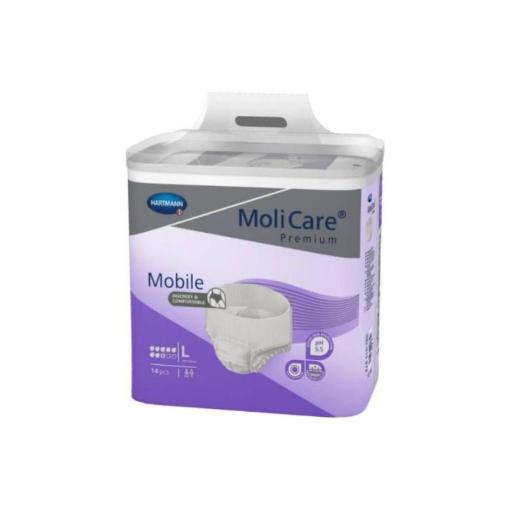 Molicare Mobile Cueca De Incontinência Proteção Elevada (8 Gotas) L 14 Unidades