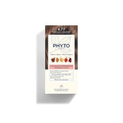 Phyto Phytocolor Kit De Coloração Permanente Cobertura 100% Cabelos Brancos Castanho Claro Cappuccino 6.77