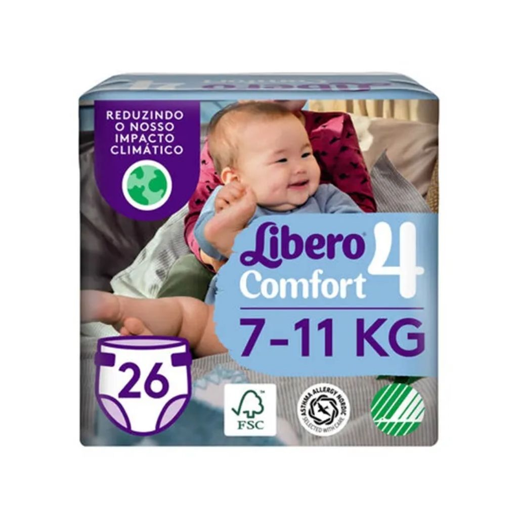 Libero Comfort T4 7-11Kg 24 Fraldas