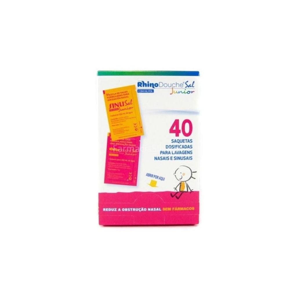 Rhinodouch Sal Júnior Saquetas Lavagem Nasal 2,5 G X 40