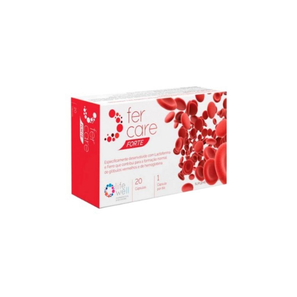 Lifewell Fercare Forte Suplemento Ferro E Lactoferrina 20 Cápsulas