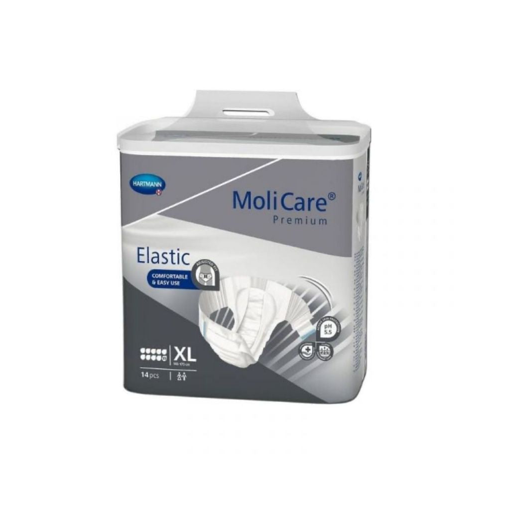 Molicare Premium Elastic Fraldas 10 Gotas Incontinência Muito Grave Xl 14 Unidades