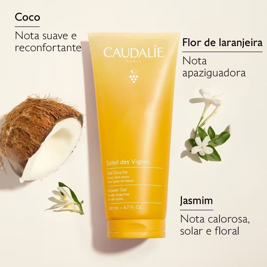 Caudalie Thé Des Vignes Gel De Duche Limpeza Suave 200ml