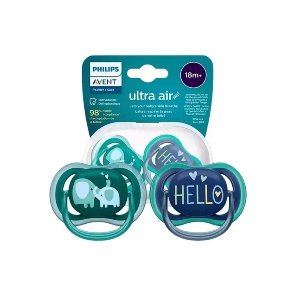 Philips Avent Ultra Air Chupeta de Silicone 18m+ Rapaz 2 unidades