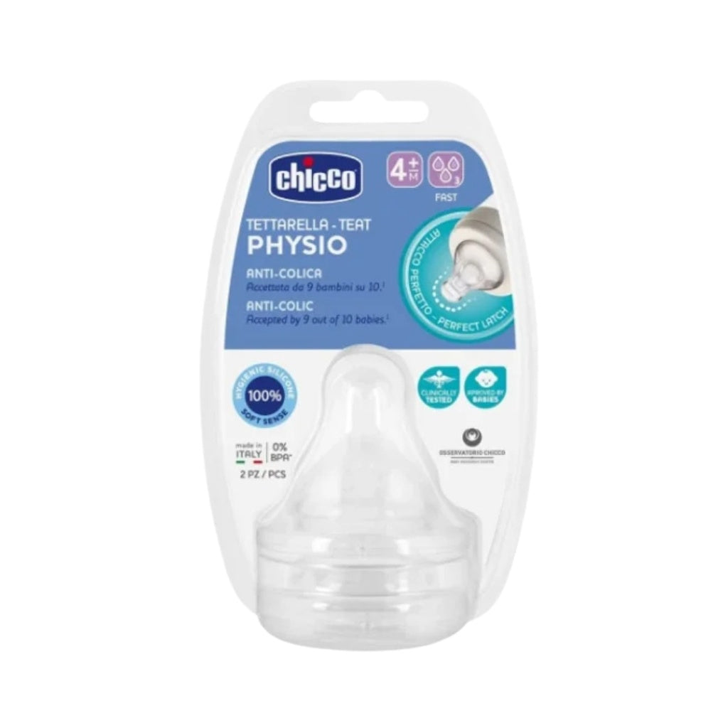 Chicco Tetina Physio Silicone Fluxo Rápido 2 Unidades