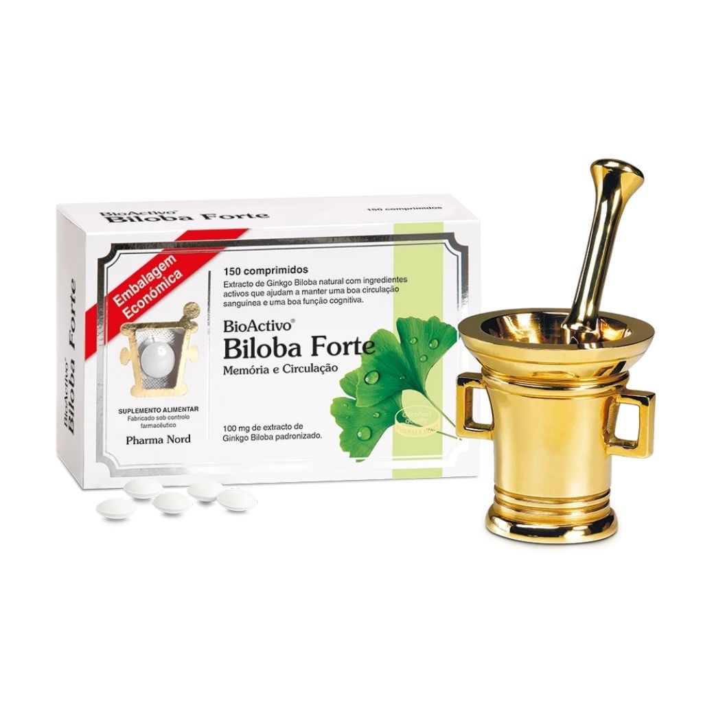Bioactivo Biloba Forte Comprimidos Memória Concentração 100Mg 150 Comprimidos