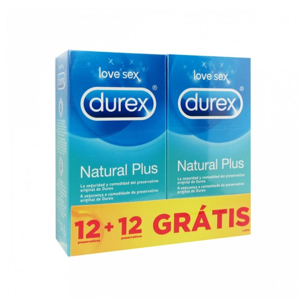 Durex Natural Plus Preservativos 2 X 12 Unidades (Oferta 2ª Embalagem)