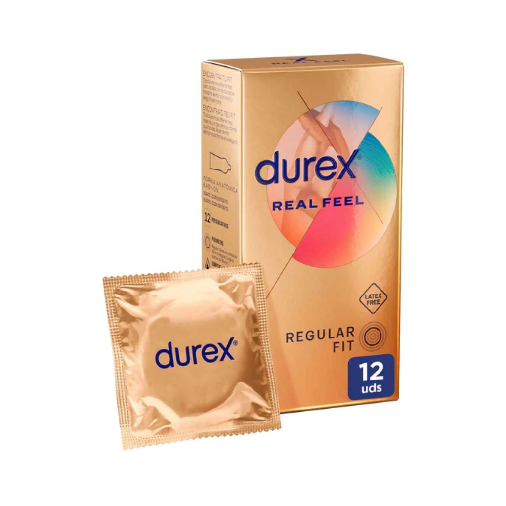 Durex Real Feel Preservativos Sensação Natural Sem Látex 12 Unidades