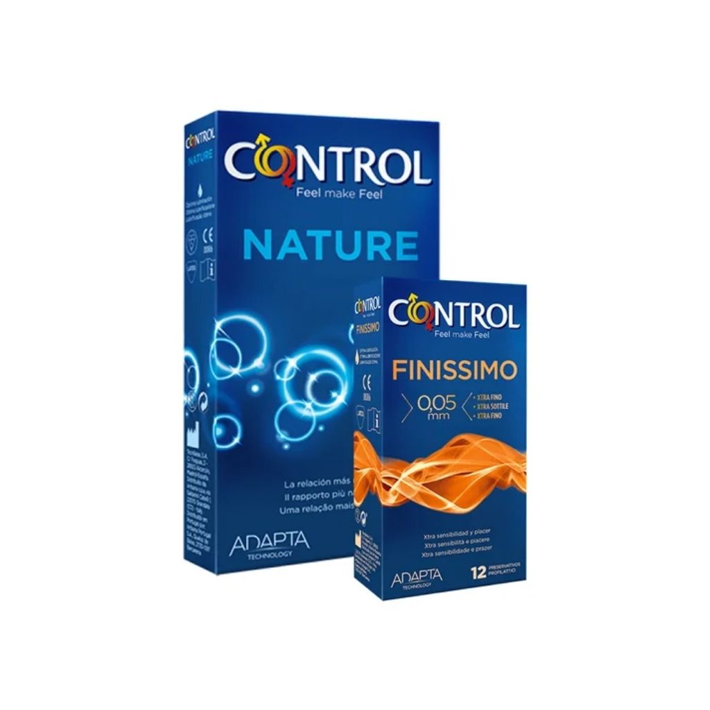 Control Nature Adapta Preservativo Conforto E Extra Sensibilidade 12 Unidades + Oferta Finíssimo Easy Way 12 Unidades