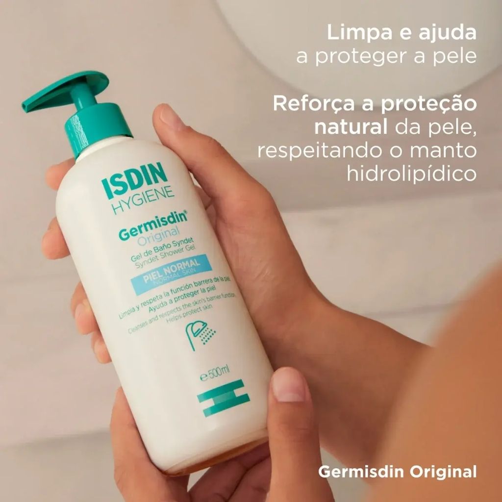 Isdin Germisdin Antisséptico Gel De Banho Higiene E Proteção 1 L
