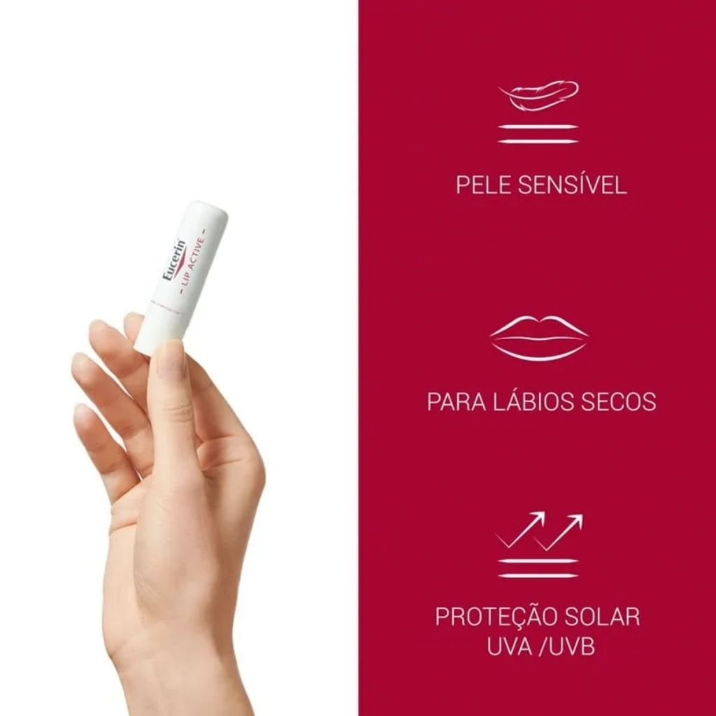 Eucerin Lip Active Batom Protetor Labial Proteção Spf14