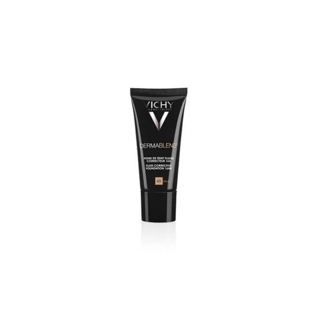 Vichy Dermablend Base Fluida Corretora Cobertura Alta 45 Gold 30ml