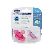 Chicco PhysioForma Mini Soft Chupeta de Silicone Menina 2-6m 2 unidades