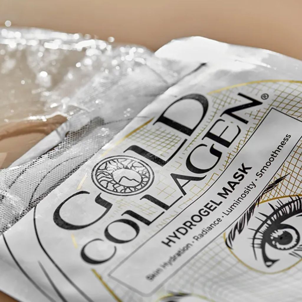 Gold Collagen Máscara Hidrogel Hidratação E Luminosidade 4X30G