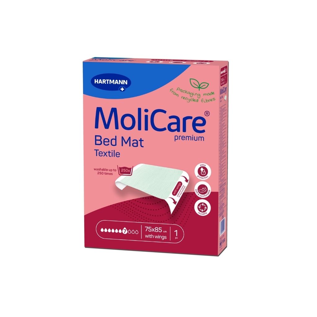 Molicare Premium Bed Mat Textile 7 Gotas Resguardo Lavável Incontinência 75X85Cm C/ Abas 1 Unidade