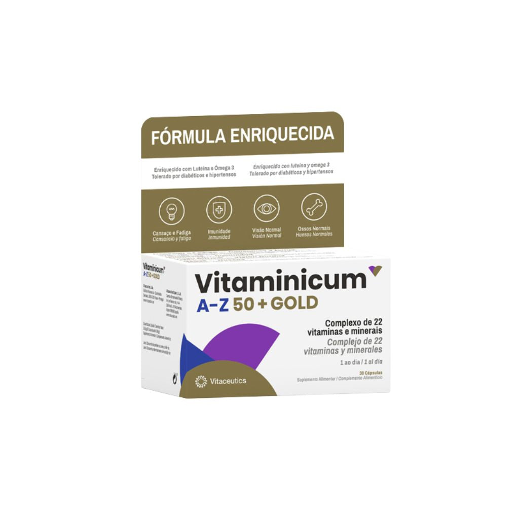 Vitaceutics Vitaminicum A-Z 50+ Gold Multivitamínico E Imunidade 30 Cápsulas