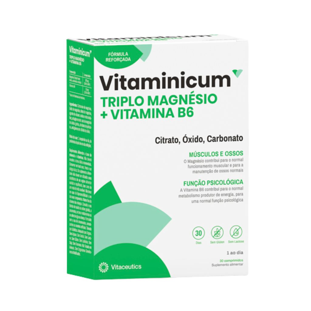 Vitaceutics Triplo Magnésio + Vit B6 Músculos E Ossos 30 Comprimidos