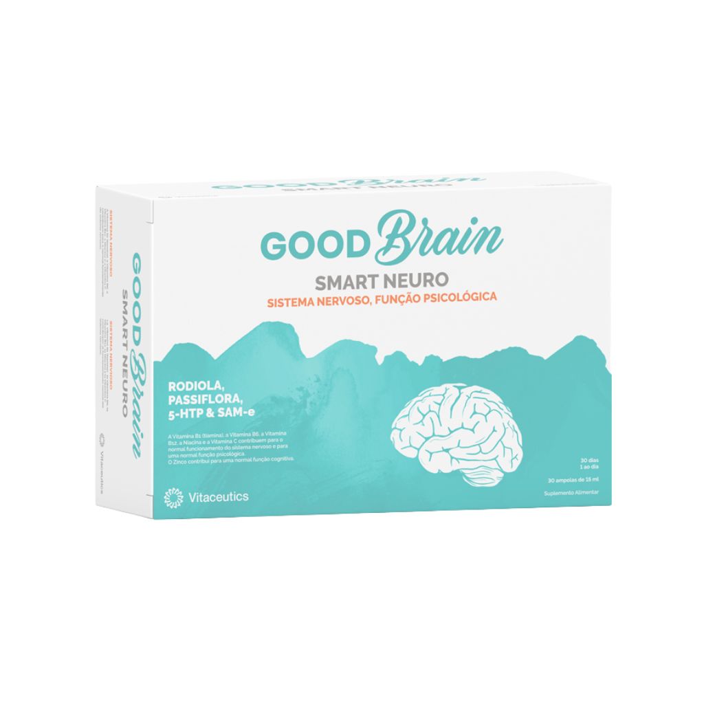 Vitaceutics Good Brain Smart Neuro Bebíveis Apoio Sistema Nervoso E Função Psicológica 30 Ampolas