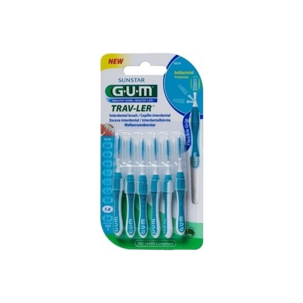 Gum Trav-Ler 1614 Escovilhão Interdental Fino Cónico 1.6mm
