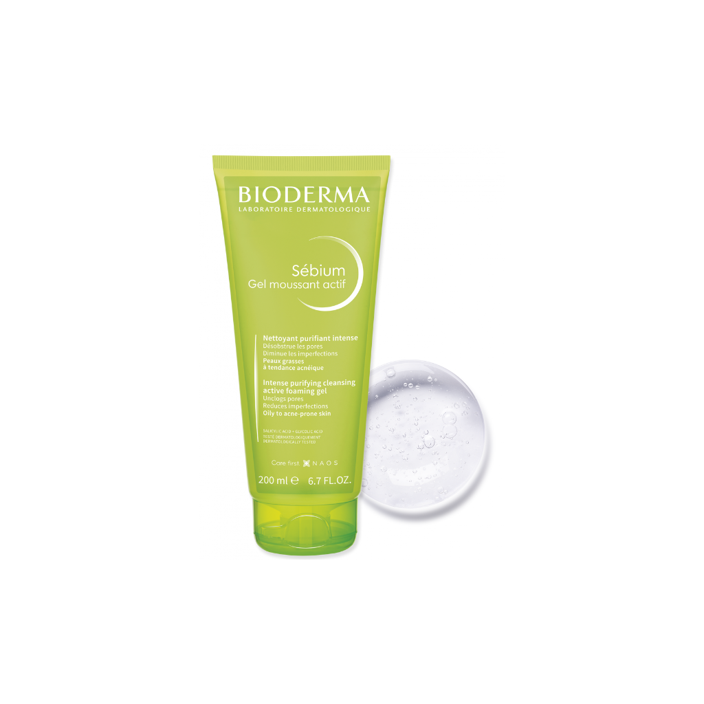 Bioderma Sébium Gel De Limpeza Ativo Desobstrui Poros Imperfeições 200ml