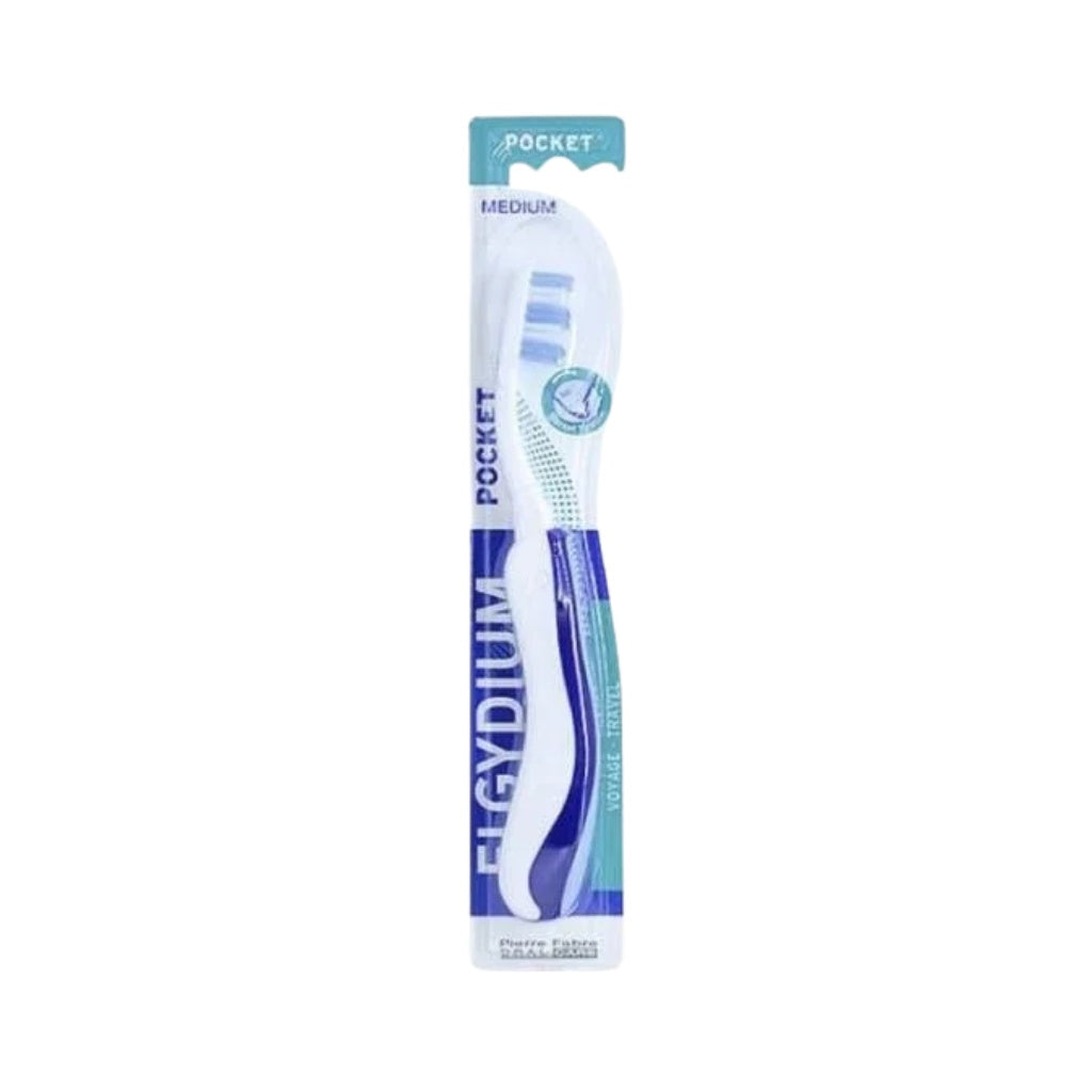 Elgydium Pocket Escova Dentária Média Viagem 1Un
