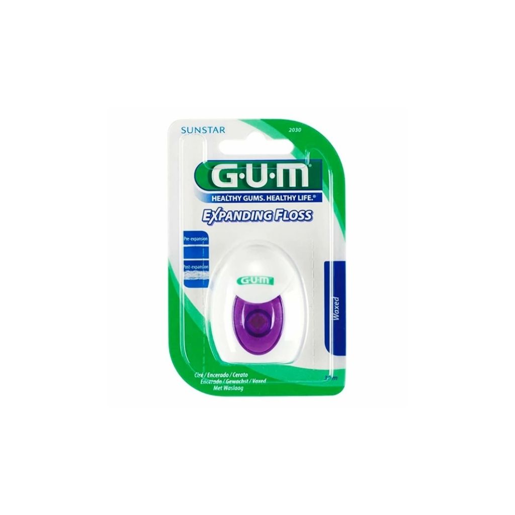 Gum 2030 Fio Dental Expansível Remoção De Placa 43.3 Yd 2 Unidades