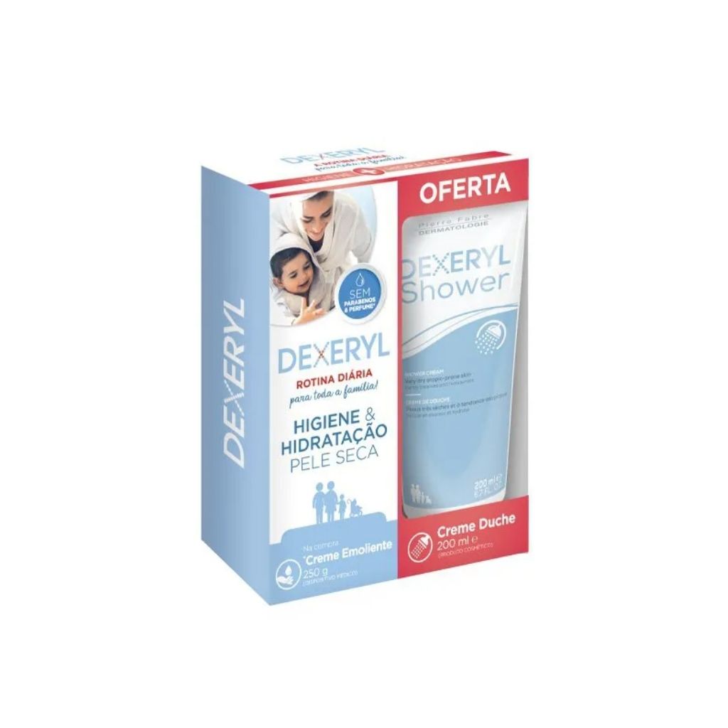 Dexeryl Creme Emoliente Hidratação 250G + Oferta Creme De Duche 200ml