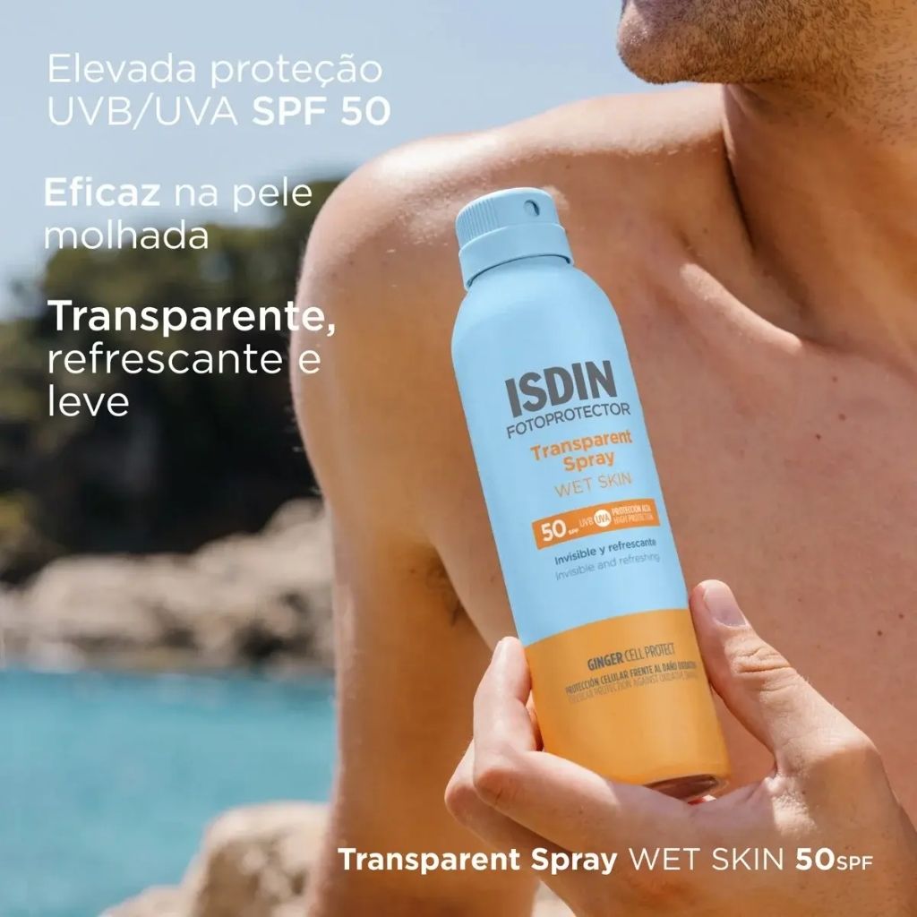 Isdin Fotoprotector Transparent Spray Protetor Solar Corporal SPF50 200ml