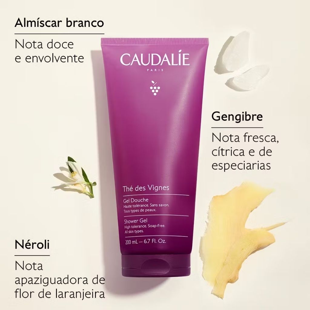 Caudalie Thé Des Vignes Gel De Duche Limpa E Perfuma 200 ml