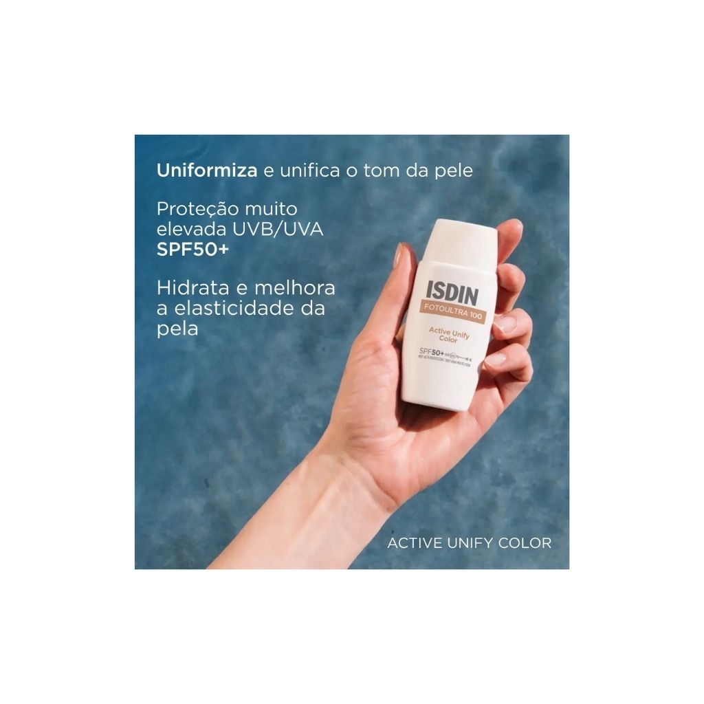 Isdin Foto Ultra 100 Active Unify Fusion Fluid Reduz Manchas C/ Cor 50 ml