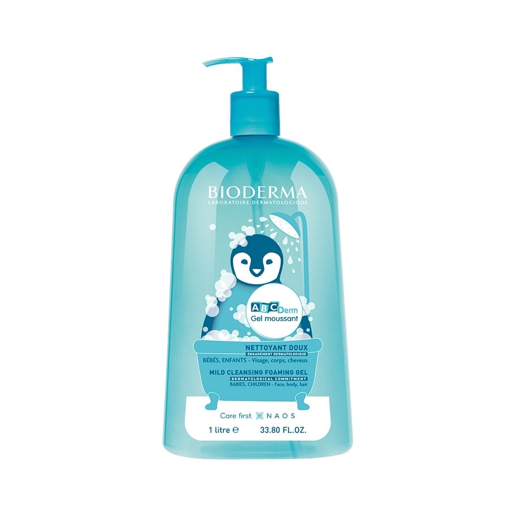 Bioderma Abcderm Gel Lavante Limpeza Suave Bebé E Criança 1 L