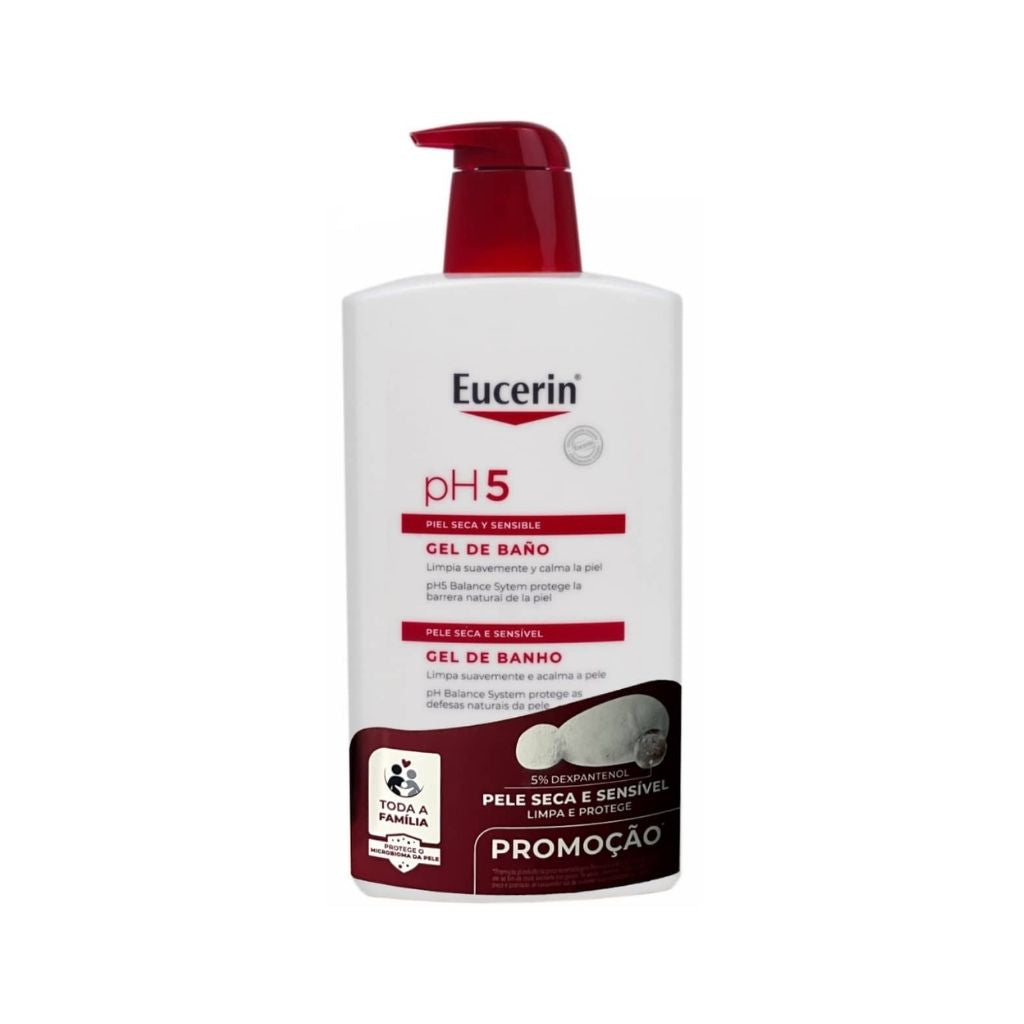 Eucerin Ph5 Gel De Banho Limpeza Suave Pele Seca E Sensível 1L