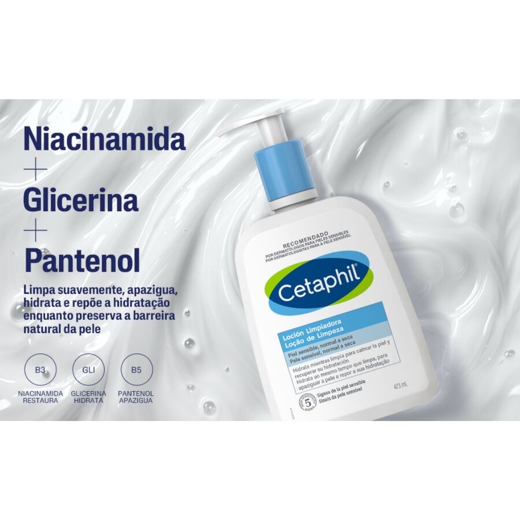 Cetaphil Loção De Limpeza Limpeza Suave 473 ml