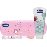 Chicco Conjunto Higiene Oral Para Crianças 12M+ Rosa