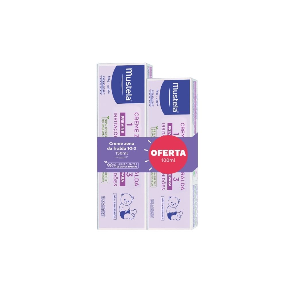 Mustela Bébé Creme Muda Da Fralda 123 Prevenção E Alívio 150ml+100ml