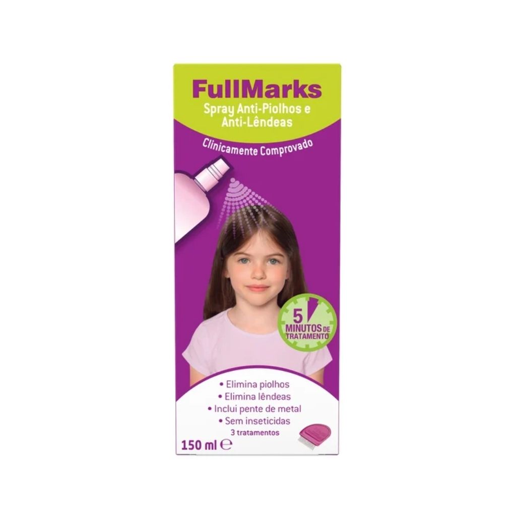 Fullmarks Spray Anti-Piolhos e Anti-Lêndeas 150ml