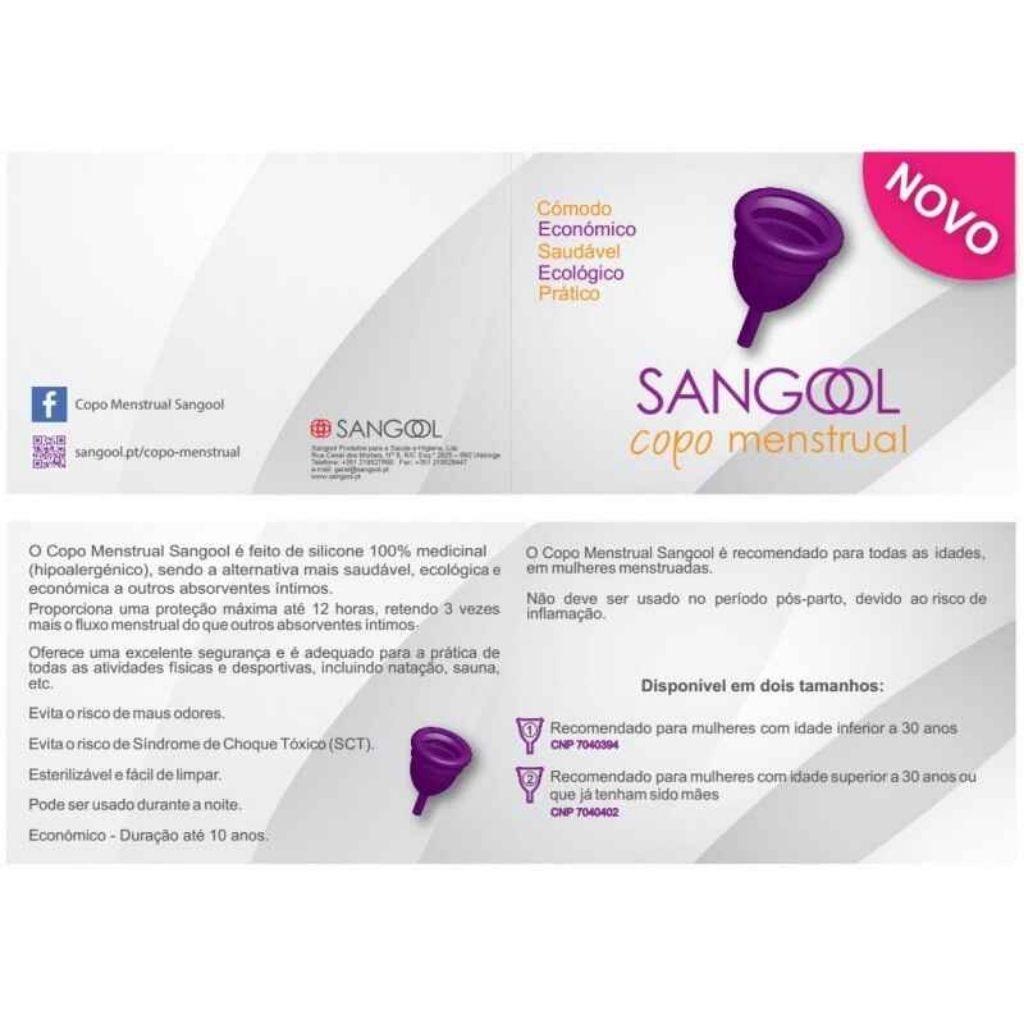 Sangool Copo Menstrual Hipoalergénico Proteção Máxima T2