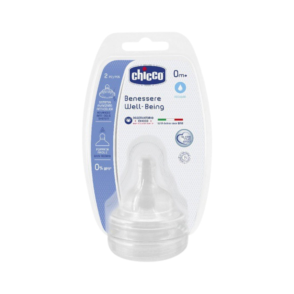 Chicco Benessere Chupeta Regular Silicone 0M+ 2 Unidades